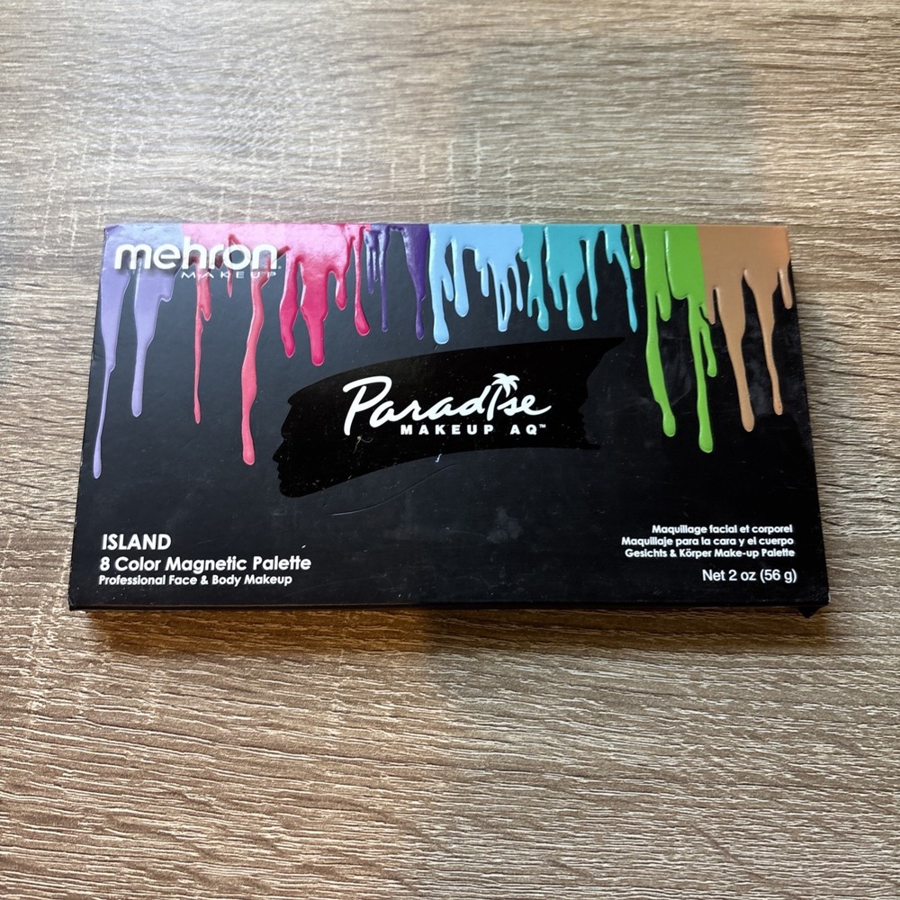 Mehron Paradise AQ - ISLAND PALETTE Water-Activated Face Paint 8 Color